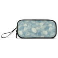thumbnail image 2 of Large Pencil Case 3 Compartment Pencil Pouch Portable Pen Bag for Teen Adults Hand Drawn Leaf, 2 of 8