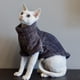 thumbnail image 3 of Suéter de gato Sphynx, camisa suave de dos patas para bebé, suéter de invierno cálido de color sólido de Cornualles, ropa para gatitos y mascotas, 3 of 4