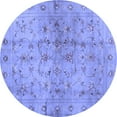 thumbnail image 1 of Ahgly Company Indoor Round Abstract Blue Contemporary Area Rugs, 4' Round, 1 of 4