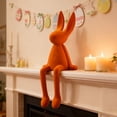 thumbnail image 6 of Flocked Sitting Figurine Ornament, Living Room TV Cabinet Decor, Home Decoration, A, 6 of 6