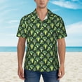 thumbnail image 2 of Susaid Broccoli 3 Print Short Sleeve Shirts Button Down Casual Shirts Summer Beach Aloha Button Down Short Sleeve for Men ,XX-Large, 2 of 7