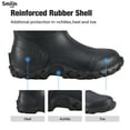 thumbnail image 4 of SMILIN Waterproof Rain Boots for Men, Mid Height Rubber Mud Boots for Outdoor Garden, Black, Size 6, 4 of 8