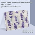 thumbnail image 3 of Yayeee Toggle Light Switch Wall Plate 2-Gang 4.56"x4.48" Decorative Outlet Cover, Lavender Pattern, 3 of 7