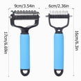 thumbnail image 5 of Olilia Pet Grooming Brush ，Fine-Tooth Comb, Pet Brush ，Anti-Slip Grip，Easily Detangle Tangled Fur, Suitable for Cats and Dogs (Blue, Large)., 5 of 7
