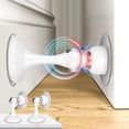 thumbnail image 1 of Tapones de puerta magnéticos, tamaño cruzado, 2 unidades, de acero inoxidable, color blanco, 1 of 9