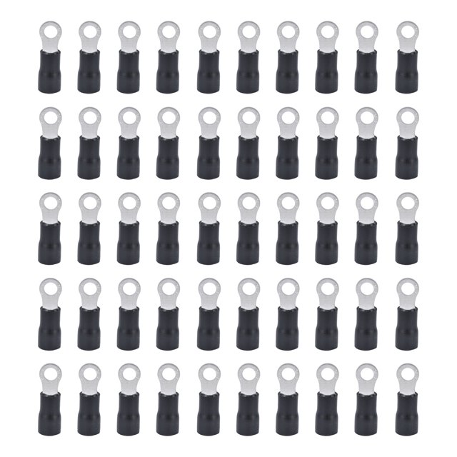 50Pcs Anneau Terminal Awg14 12 Isolé Kit de Connecteur de Fil de Sertissage pour Équipement