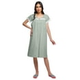 thumbnail image 1 of Moomaya Robe de Nuit d'Allaitement en Popeline de Coton à Manches Courtes Imprimée pour Femmes, 1 of 4