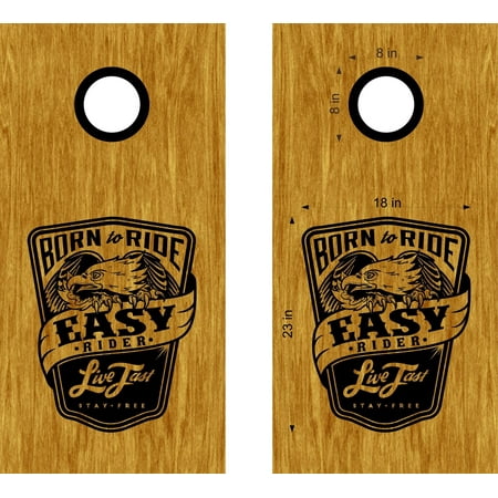 Eagles Born To Ride Cornhole Board Decals Sticker