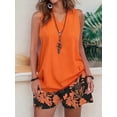 thumbnail image 3 of Jaimenalin Women'S Two Piece Short Sets Casual Oversized V Neck Shirts Shorts Outdoor Vacation Travel Outfit Color Pattern 1 S, 3 of 6
