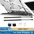 thumbnail image 2 of For Jeep Wrangler JK 2007-2017 2Pcs Front Hood Lift Support Struts Bar Rods Corrosion-Resistant Piston, 2 of 7