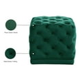 thumbnail image 2 of Meridian Furniture Stella Contemporary Velvet Ottoman/Stool in Green, 2 of 4
