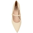 thumbnail image 5 of Journee Womens Manza Kitten Heel Mary Jane Pointed Toe Pumps, Widths Available, 5 of 10