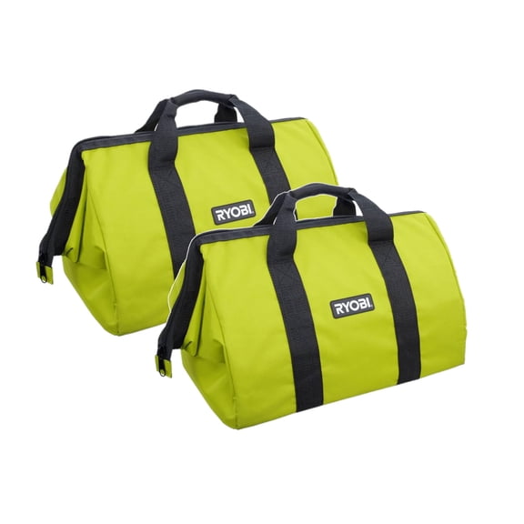 2 Pack Ryobi Large Tool Bags - 18"L x 14"H x 12"W - Bulk Packaged