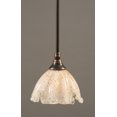 thumbnail image 1 of Toltec Lighting 23-BC-755 Stem Mini Pendant With Hang Straight Swivel Shown In Black Copper Finish With 7 Gold Ice Glass, 1 of 1