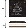 thumbnail image 3 of FMSHPON Merry Christmas Set of 4 Coaster for Drinks, Absorbent Ceramic Stone Coasters Cup Mat with Cork Base for Home Kitchen Room Coffee Table Bar Decor, 3 of 4
