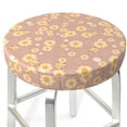 thumbnail image 3 of Kll Cute Bee Round Bar Chair Cushion Cover 13 Inch,Bar Stool Protector With Elastic, Soft Washable, 3 of 7