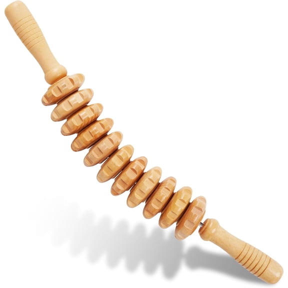 Prichor Wood Therapy Fasci Massage Tools, Curved Wooden Massage Roller Cellulite Reduction and Muscle Tension (Wood)