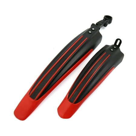 Mountain Bike Mud Tires - 2pcs Black Red Adjustable Mountain Bicycle Front Rear Tire Fenders Mud Guards
