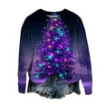 thumbnail image 2 of Women's Christmas Sweaters Sweaters for Women Trendy Loose and Cozy Christmas Round Neck Long Sleeve Sweater with Classic Holiday Prints, 2 of 4