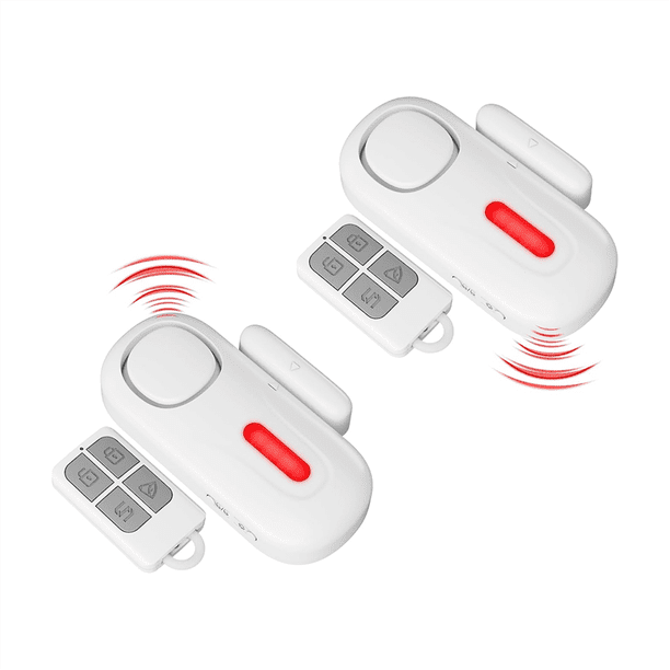 Alarmas de Puerta Inalámbricas Cuando Se Abren con Control Remoto, Sensor de Seguridad de Puerta, Timbre, Alarma de Ventana, Alarma de Piscina, Alarma de Puerta, Paquete de 2