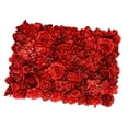 thumbnail image 4 of Paneles de flores artificiales de 24'' x 16'', fondo 3D para fiestas en casa y bodas. rojo, 4 of 9