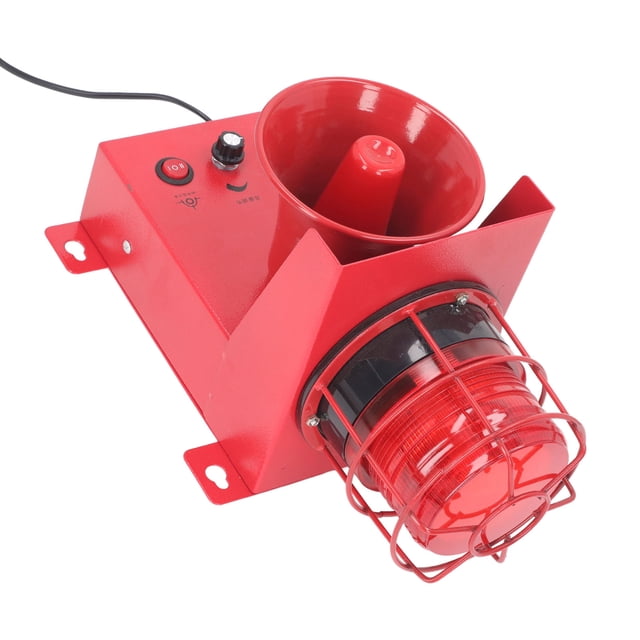 Alarma De Luz De Sonido Industrial De 130dB Ajustable Con Material PVC De aleación De Aluminio Estroboscópico LED Para La Construcción De Grúas Mineras