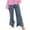 Navy Blue, variant on XFLWAM Women's Y2K Gingham Pants Wide Leg Elastic Waist Ruffle Hem Pants Casual Loose Cute Lounge Trousers Pink S
