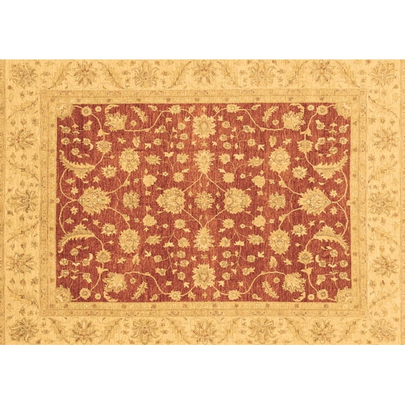 Ahgly Company Indoor Rectangle Abstract Brown Modern Area Rugs, 6' x 9'