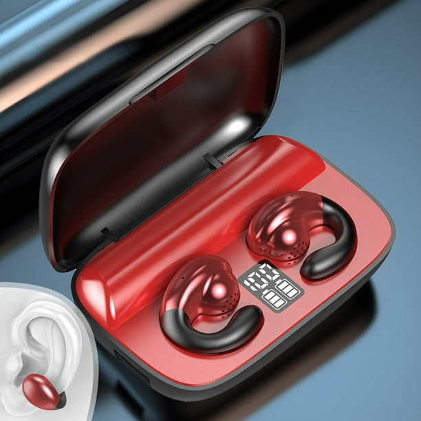 Pisexur Electronics - Audífonos inalámbricos con clip para la oreja para hombre, con función de traducción, 144 idiomas, Bluetooth 5.4, audífonos abiertos, ideales para correr, deportes, ciclismo, co