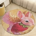 thumbnail image 5 of Easter Bunnies Rabbits Round Rugs -Washable Non-Slip Small Round Area Rug Throw Soft Circle Rugs for Bedroom, Modern Print Indoor Carpet for Entryway Sofa Living Room, 5 of 7