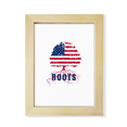 thumbnail image 1 of American Flag Root Faly Desktop Adorn Photo Frame Display Art Painting Wooden, 1 of 3