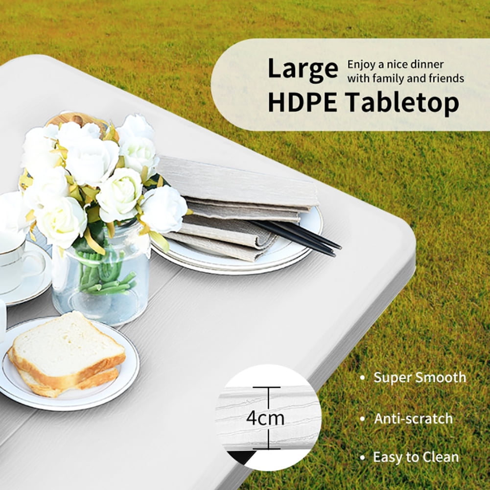 Aimee Lii Picnic Table Bench Set for Outdoor Camping, Outdoor Patio Furniture Set, White Aimee Lii Picnic Table Bench Set for Outdoor Camping, Outdoor Patio Furniture Set, White