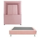 thumbnail image 1 of Base de Cama con Cabecera Bora Individual Dicasa Rosa, 1 of 8