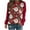 Red christmas sweatshirt, variant on pimelu Christmas Sweatshirt Clearance Ugly Christmas Sweater Women Color Patchwork Cute Cartoon Santa Claus Graphics Sweatshirt Girls Crewneck Long Sleeve Pullover Tops