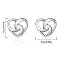 thumbnail image 3 of Pendientes de botón para mujer, pendientes de botón, pendientes de botón para mujer, pendientes huecos en forma de corazón, joyería de personalidad para bodas, aniversarios, cumpleaños, regalos para m, 3 of 5