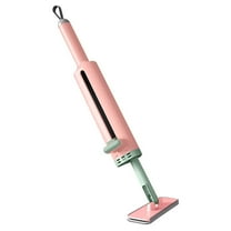 Rotating Self-Wringing Mini Mop | 360-Degree Swivel Head for Desk & Bathroom Cleaning | Handheld Flat Mop with Reusable Microfiber Pads | No Hand Washing Required