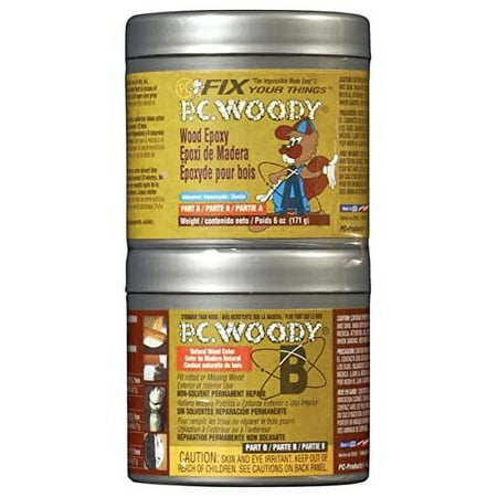 PC Products PC-Woody Wood Repair Epoxy Paste, Two-Part 6 oz...