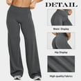 thumbnail image 4 of OQQ Yoga Pants Women High Waist Stretch Casual Soft Straight Leg Bottoms, 4 of 7