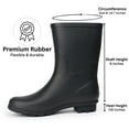 thumbnail image 4 of Alpine Swiss Reya Womens Waterproof Tall Rain Boots Non-Slip Rubber Mid Calf Garden Shoes, 4 of 7