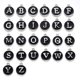 thumbnail image 1 of Sonducket 26 piezas de abalorios con letras iniciales que hacen hallazgos colgante colgante de aleación plana de doble cara para accesorios de Ropa, zapatos y accesorios Miscelánea Negro Sonducket AP010310-01, 1 of 6