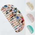 thumbnail image 4 of OOKWE Wide Tooth Hair Comb Marble Leopard Acetate Anti-Static Detangling Hairbrush, 4 of 19