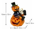 thumbnail image 2 of 2-Packs Pumkin Decorating Halloween Pumpkin Skull Lamp LED Skeleton Night Light Halloween Decor, 2 of 5