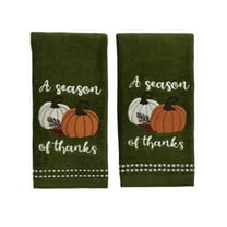 Serafina Home A Season Of Thanks Fingertip Towels, 2 Count