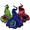 thumbnail image 6 of Yfalhf Halloween Twistable Witch Hat for Women, Transformable Curved Pointed Wizard Hat with Flower Decoration, Shiny Fabric Party Hat for Masquerade Theme Party,Red, 6 of 7