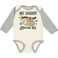 thumbnail image 3 of Inktastic My Daddy Loves Me with Sloth and Hearts Boys or Girls Long Sleeve Baby Bodysuit, 3 of 5