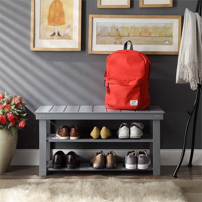 Convenience Concepts Oxford Utility Mudroom Entryway Bench In