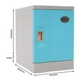thumbnail image 2 of Lockable Storage Cabinet 19" with Keys, Metal Locker Footlocker Medication Lock Box for Kids, Home, School, Office or Outdoor (Blue), 2 of 7