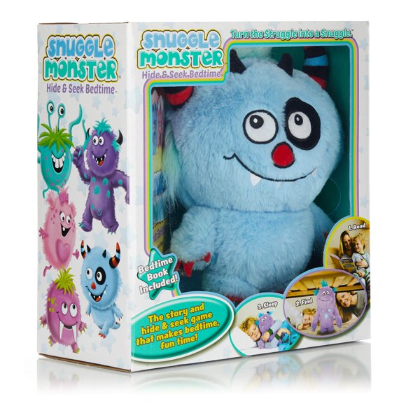 Peluche y libro Snuggle Monster Hide and Seek Blue