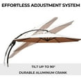 thumbnail image 4 of GRANDPATIO 12 ft Deluxe Curvy Aluminum Cantilever Octagon Umbrella(Champagne, with Base, 12' Diameter), 4 of 10