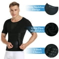 thumbnail image 3 of QRIC Men Body Shaper Slimming Vest Tight Tank Top Compression Shirt Tummy Control Underwear Moobs Binder, 3 of 6